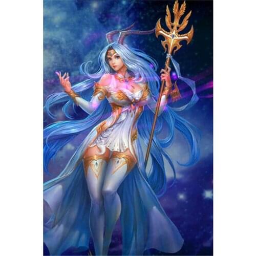 Woman Constellation Printed 11CT Cross-Stitch Full Kit Embroidery DMC Threads Craft Handicraft Sewing Handiwork Counted