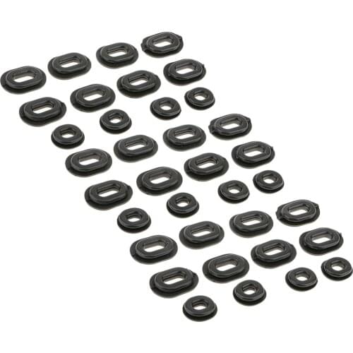 36pcs Black rubber Side Cover Grommets For Motorcycle Car Auto CG125