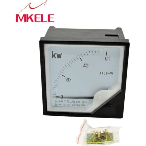 42L6(KW MK42L6(KW 380V 5A) Power Swr Watt Meter Pointer Diagnostic-tool Wattmeter Electric Instrument Tester 0-60