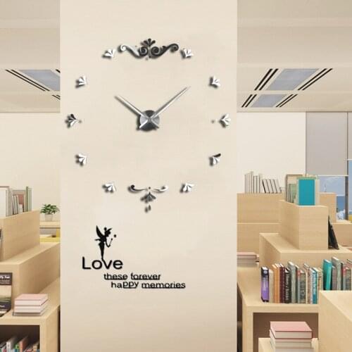 DIY Big Wall Clock Modern Design 3D DIY Wall Sticker Clocks Decor Wall Watch Horloge Murale Quartz Duvar Saat Klock Modern Mute