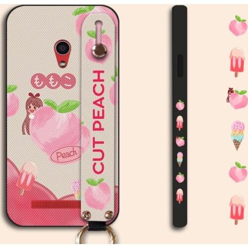 Cute Fruit Girl Phone Case For Asus Zenfone Max Pro M2 ZB631KL ZB633KL ZB602KL 5Z ZS620KL ZE620KL WristBand Holder Back Cover