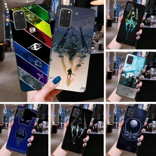 Video game Skyrim Logo Phone Case For Samsung Galaxy S21 Plus Ultra S20 FE M11 S8 S9 plus S10 5G lite 2020