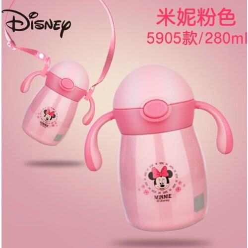 Disney baby learn to drink cup baby vacuum cup with sippy cup children water cup kindergarten 1-2 years old 3 drop proof