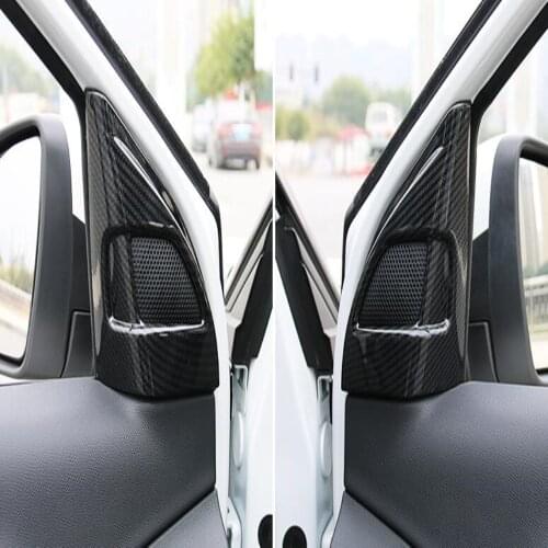 For Citroen C5 Aircross 2017 2018 2019 2020 ABS Carbon Fiber Interior Front Door Speaker Window A Pillar Cover Trim Accessories