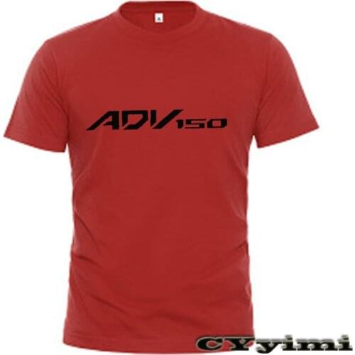For Honda ADV150 Adv 150 T Shirt Men New LOGO T-shirt 100% Cotton Summer Short Sleeve Round Neck Tees Male