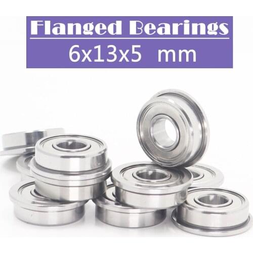 F686 ZZ Flange Bearing 6x13x5 mm ABEC-1 ( 10 PCS ) Flanged F686 Z ZZ Ball Bearings F618/6ZZ