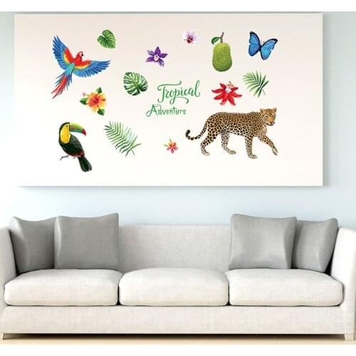Cheetah Leopard Animal Wall Stickers Kindergarten Wall Stickers Do Not Hurt The Wall Can Be Removed Wallpaper