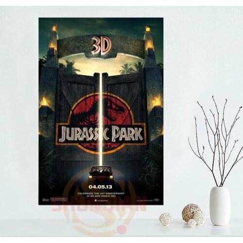 Custom canvas poster Jurassic Park canvas painting poster High Quality wall Art poster Fabric Cloth Print