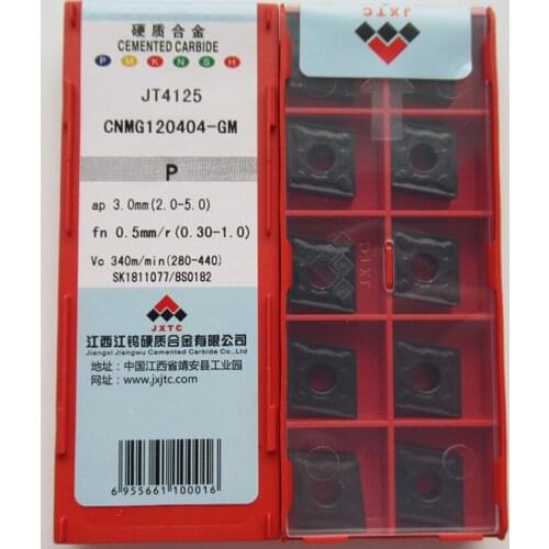 JXTC CNMG120404-GM JT4125 / CNMG120408-GM JT4125 / CNMG120412-GM JT4125 CNMG431 CNMG432 CNMG433 CNC carbide inserts 10PCS/BOX