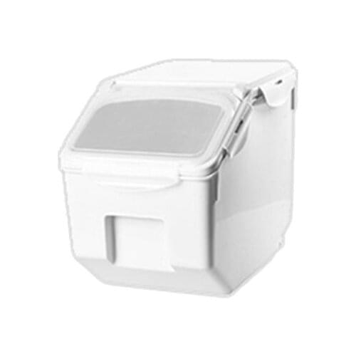 E7CB 10kg Rice Storage Box with Seal Locking Lid Food Sealed Grain Container Portable Organizer for Kitchen utensils