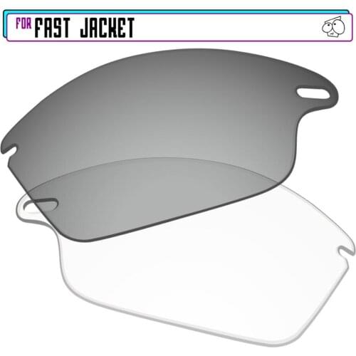 EZReplace Polarized Replacement Lenses for - Oakley Fast Jacket Sunglasses - Eclipse Photochromic