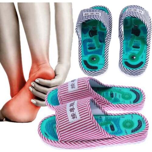 Acupuncture Foot Massage Slippers Health Shoe Reflexology Magnetic Sandals Acupuncture Healthy Feet Care Massager Magnet Shoes