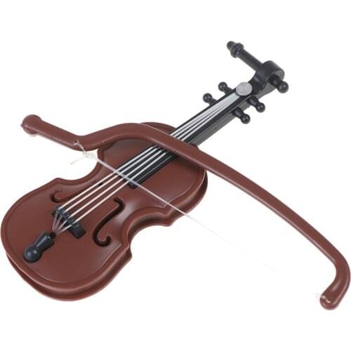 New 1/12 Dolls House Miniature Plastic Violin Music Instrument Model Accessories Toy