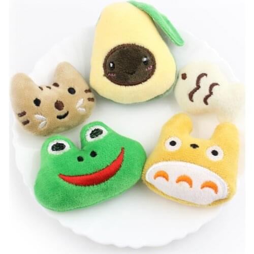 10PCS/Lot Plush Cartoon Frog fish doll Patches Applique Crafts for DIY headdress accessories and socks Decoration