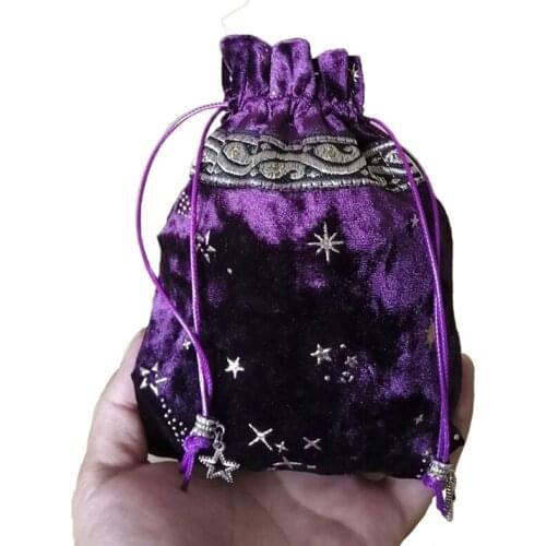Witch Constellation Energy Crystal Storage Bag Board Game Tarots Oracle Card Bag H053