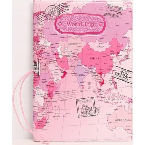 Travel 3D Passport Cover for Girl Student Cartoon Russian Passport Case Business Ticket Card Holder Women Organization Pink
