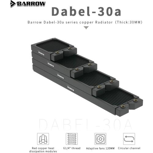 Barrow Dabel-30a Single wave Radiator Thickness 30mm for water cooler high-density copper heatsink