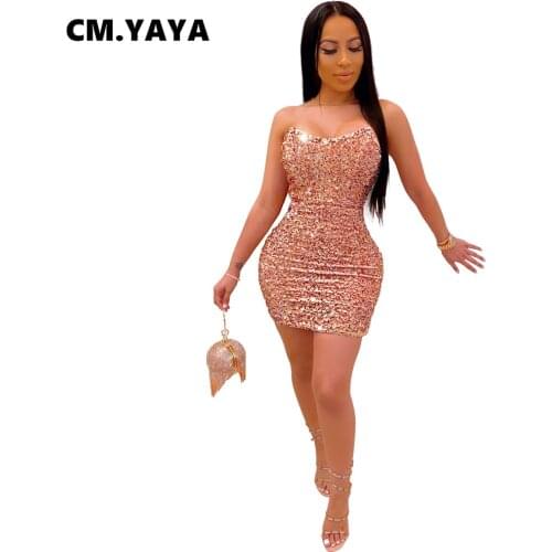 CM.YAYA Autumn Winter Women Solid Sequined High Waist Dress Long Sleeve Street Sexy Bodycon Mini Night Dresses Vestidos