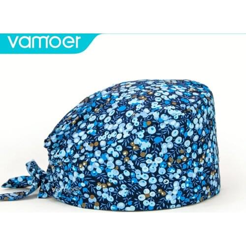 Printing Doctor Hat Surgical Cap Classic Nurse Baotou Cap Women Men 1PC Sweat-absorbent Towel Hat nurse hair cap