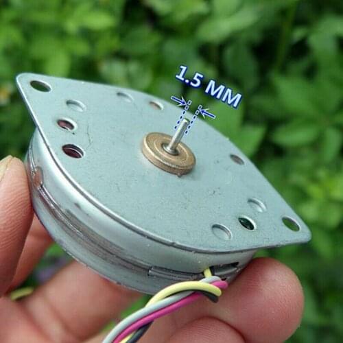 Portescap 3.6 Degree 2-phase 4-wire Stepper Motor DC 12V 44mm Ultra-thin Round Electric Mini Stepping 0.5 Module 10T Copper Gear