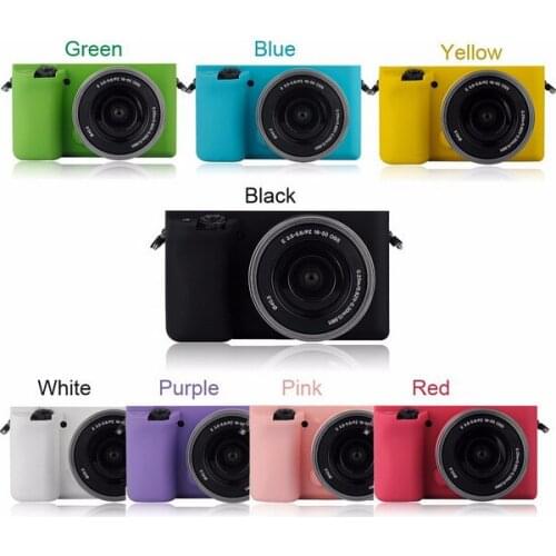 Multi-color Soft Silicone Rubber Camera Protective Body Cover Case Bag Skin for Sony A6000 ILCE-6000L 16-50mm