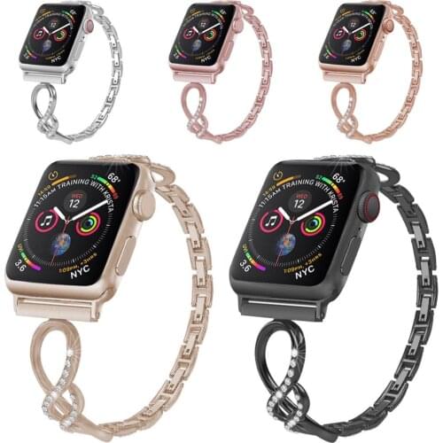 For Apple watch band 6 5 4 3 2 1 38mm 40mm 42mm 44 mM new metal stainless steel strap Iwatch series accessories Bracelet