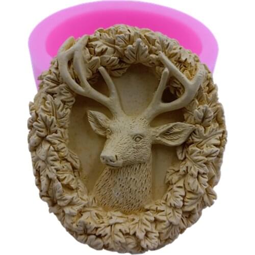 Deer Design Soap Silicone Mold for Soap Making Mousse Cake Molds Aromatherapy Wax Gypsum Resin Crafts Mold