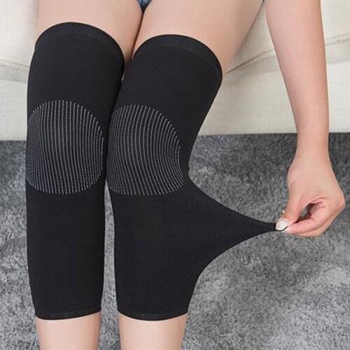 Man Ultra Thin Warm Knees Sleeve Woman Without Rraces Summer Breathable Air Conditioned Room Elasticity Windproof Knee Pads Q1