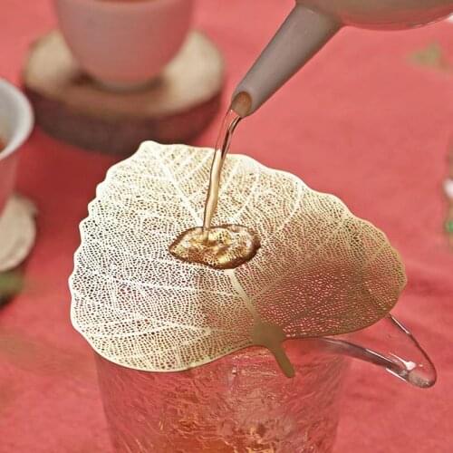 Creative Linden Leaf Tea Funnel Filter Tree Leaves Gourd Tea Funnel Filter Kung Fu Tea Set Accessories