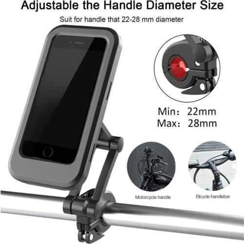 Universal 360 Degree Adjustable Waterproof Bicycle Phone Holder Bike Motorcycle Handlebar Cell Phone Support Mount Bracket