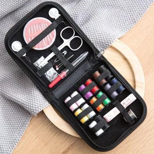 1 Set Portable Household Sewing Kit Box DIY Embroidery Handwork Tool Needles Thread Scissor Set Home Sewing Supplies