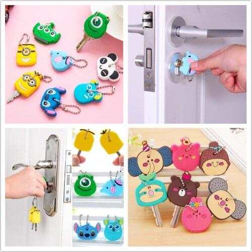 1Pcs Silicone Protective Key Case Cover for Key Control Dust Cover Holder Organizer Cat Mouse Bear Gift Party Baby Souvenirs