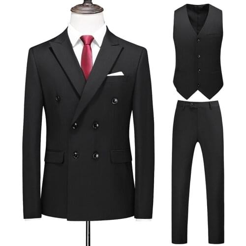 2021 new arrival fashion Double breasted suits men,high quality Slim fit mens Wedding Suit male Business 8 colors size S-6XL