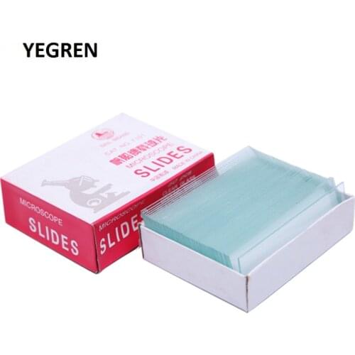 50 pieces Clear Glass Slides Blank Microscope Slides with Frosted Edges Reusable for Laboratory Experiment Biology Study