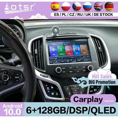 6+128G Carplay Multimedia Stereo Android Player For Buick Regal Vauxhall Opel Insignia 2012 2013 2014 2015 GPS Radio Head Unit