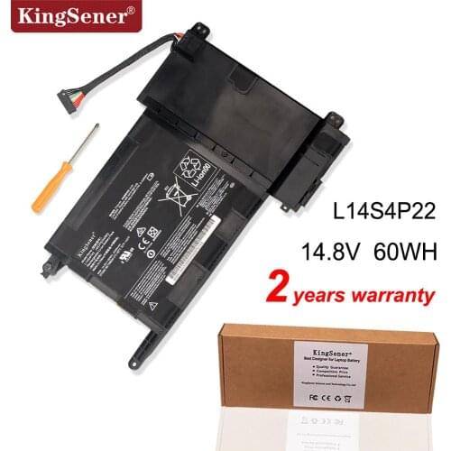 KingSener L14S4P22 Laptop Battery For Lenovo IdeaPad Y700 Y701 Y700-17iSK Y700-15ISK Y700-15ACZ 5B10H22084 L14M4P23 4050mAh
