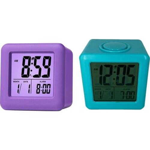 Digital Alarm Clock with Snooze LED Night Light for Bedroom,Small Desk Bedside Travel Clocks Display Time Date Promotion