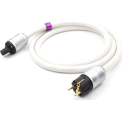 Piece Unlimited Edition UE2-10 EU Power cord cable, Gold plated EU version power plugs extension cable, Amplifier supply wire