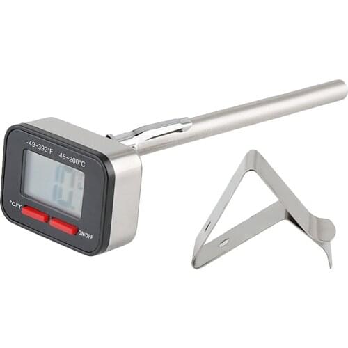 Electronic Thermometer Digital Instant Read Thermometer With Number Display With A Probe Case For Milk Tea Coffee Art
