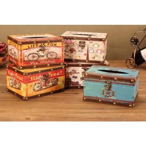 European style removeble tissue box household vintage paper towel box living dining room northern country napkin paper holder