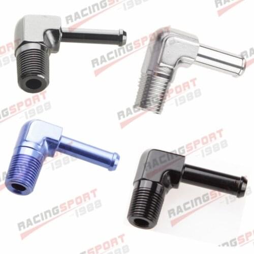 1/8" 1/4" NPT To 1/4" 3/16" 3/8" 90 Degree Hose End Barb Adapter Fitting