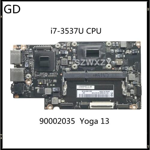 GD Original For Lenovo Yoga 13 Laptop Motherboard With i7-3537U Processor QS77 FRU 90002035 Full Tested Fast Shipping
