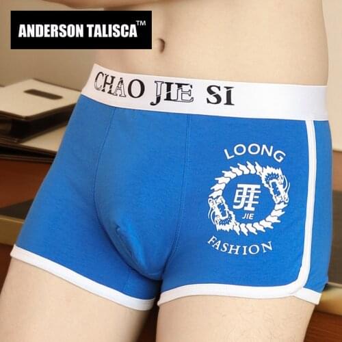 ANDERSON TALISCA New Underwear Men Boxer Para Hombre Man Penis Cotton Print Mens Boxers Cuecas Masculina Boxershorts Homme L-3XL