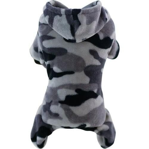Dog Jumpsuits Winter Dog Clothes Four Legs Cashmere Hoodie Coats Puppy Coat Pet Outfits Hoodie Camouflage Clothing