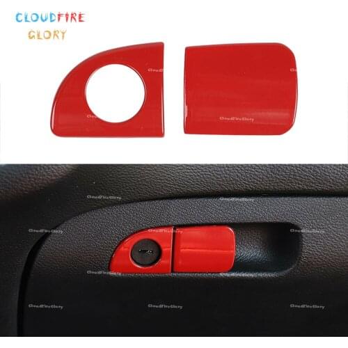 CloudFireGlory Copilot Storage Box Handle Cover Trim Black For Dodge Charger 2010 - 2021 Challenger 2015 -2021