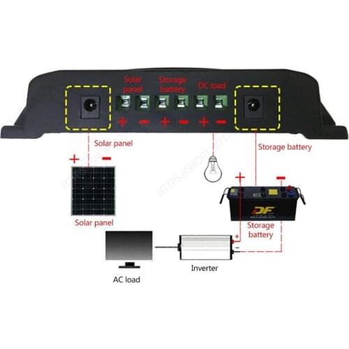 60A MPPT Solar Charge Controller Dual USB LCD Display Auto Solar Cell Panel Charger Regulator Charge