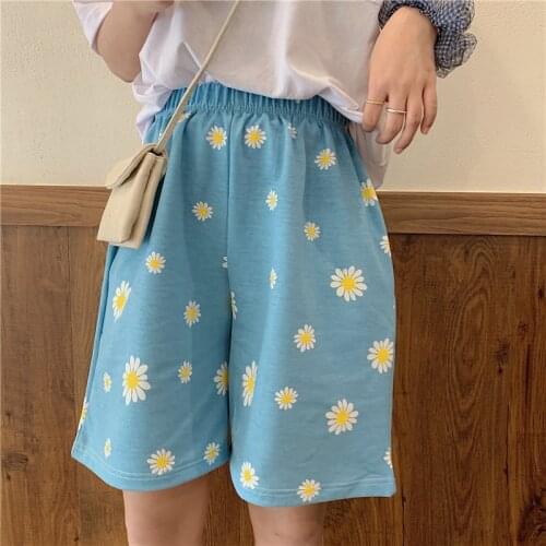 Summer Cool Ventilation Casual Shorts WomenS Cotton Comfortable High-Waist Shorts Sports Harajuku Loose Purple Shorts Plus Size