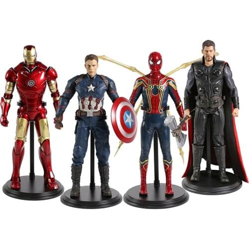 Avengers Spiderman Iron Spider Thor Ion Man Captian America 1/6th PVC Figure Collectible Model Toy