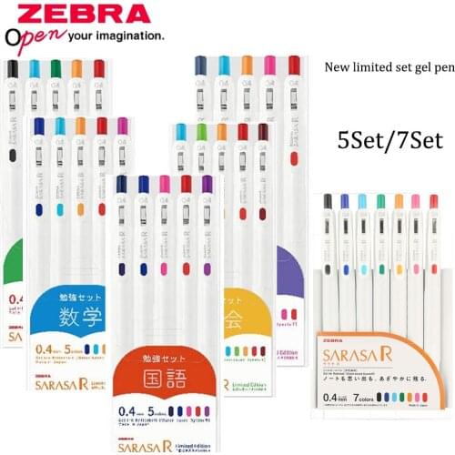 5/7Color Set Japanese Zebra SARASA Thick Ink Series Gel Pen JJS29 Color Bright 0.4mm Limited Edition