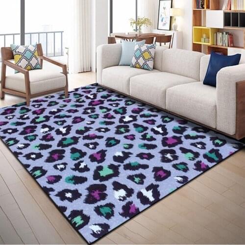 New geometric carpet and 3D leopard pattern living room carpet large size living room furniture large carpet decorative carpet